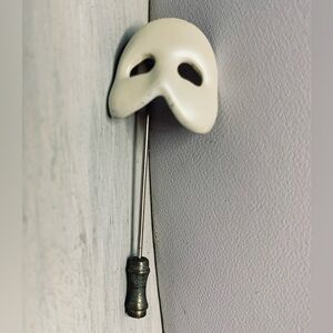 Vintage Phantom Of The Opera Mask Stick Pin Signed